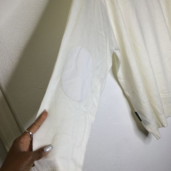 Steve Harvey Men Pullover Sweater Long Sleeve Cream Size 5XL Quarter Zip - Picture 5 of 10